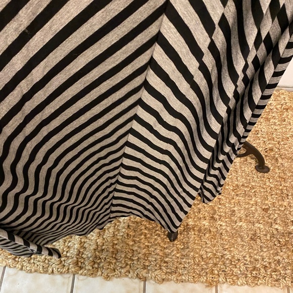 NWT Poof! Contrasting Stripes Full Maxi Sleeveless Dress L - Picture 7 of 9